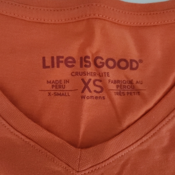 LIFE IS GOOD Freedom Bicycle Graphic Long Sleeve Tee orange xs - Picture 5 of 11